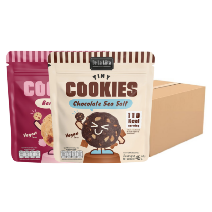 Мини-печенье De La Lita Tiny Cookie ассорти вкусов, 45 г, набор 24 шт. (DE LA LITA Tiny Cookie Assorted 45g x24)
