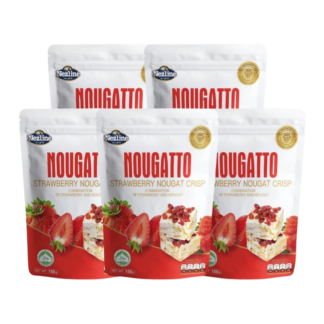 Нуга с хрустящим печеньем Nezline Nougatto со вкусом клубники, 50 г, набор 5 шт.