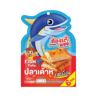 Снек из соевого белка Hongtewee «Тофу-рыбка» со вкусом острого перца, 10 г, набор 6 шт.
