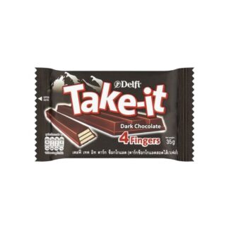 Вафли Delfi Take-it в тёмном шоколаде, 35 г (DELFI Take-it Dark Chocolate 35g)