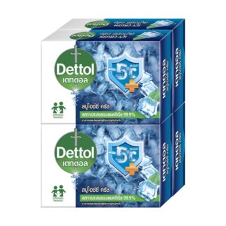 Мыло Dettol Icy Crushed с ощущением свежести, 60 г, набор 4 шт. (DETTOL Icy Crushed Bar Soap 60g x4)