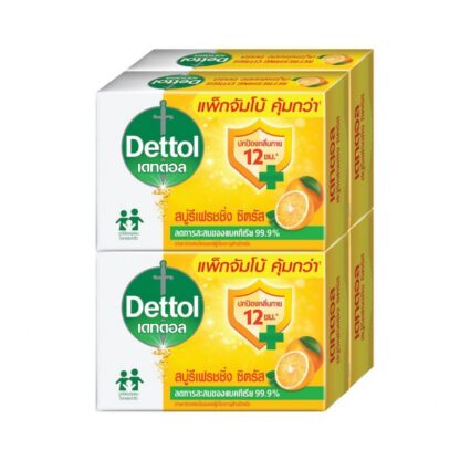 Мыло Dettol Refreshing антибактериальное, 100 г, набор 4 шт. (DETTOL Refreshing Anti-Bacterial Bar Soap 100g x4)