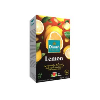 Чёрный цейлонский чай Dilmah с лимоном, 20 пакетиков, 40 г (DILMAH Ceylon Black Tea Ceylon Lemon Flavored 40 g (20 sachets))
