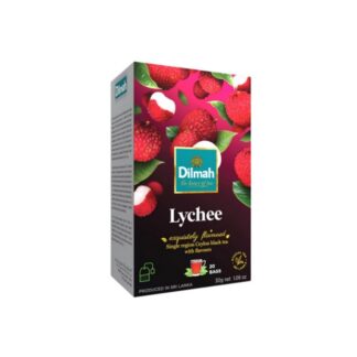 Чёрный цейлонский чай Dilmah с личи, 20 пакетиков, 40 г (Dilmah Ceylon Black Tea Lychee Flavored 40 g, 20 Sachets)