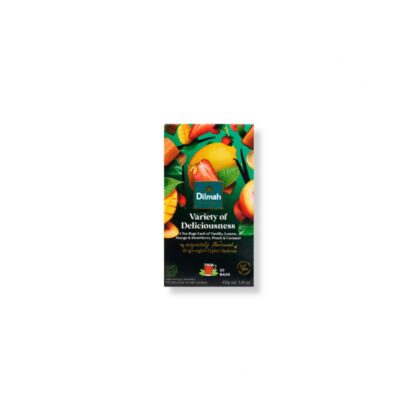 Чёрный цейлонский чай Dilmah «Фруктовое ассорти», 20 пакетиков, 40 г (DILMAH Ceylon Black Tea Variety Fruit Flavored 40 g (20 sachets))