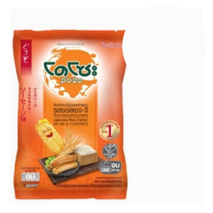 Японские рисовые крекеры Dozo со вкусом сосисок, 56 г (DOZO Japanese Rice Cracker So-Se-Ji 56 g)