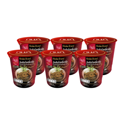Стеклянная лапша Kindee со вкусом лодочного супа в стакане, 40 г, набор 6 шт. (KINDEE Instant Glass Noodles Boat Noodle Cup 40g x6)