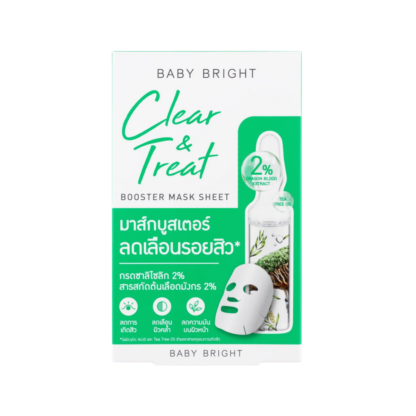 Тканевая маска для лица Baby Bright Clear & Treat для проблемной кожи, 20 г (Baby Bright Clear & Treat Mask Sheet 20 g)