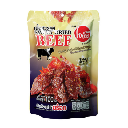 Сладкая вяленая говядина O-Yua «Ныа саван», 100 г (O-YUA Sweet Dried Beef 100g)
