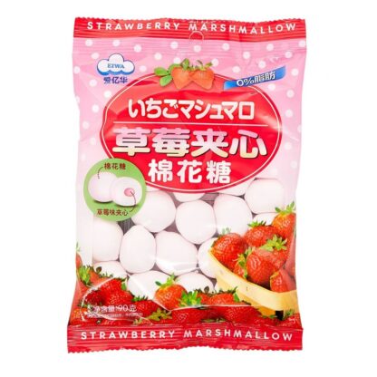 Маршмеллоу Eiwa со вкусом клубники, 90 г (Eiwa Marshmallow Strawberry 90g)