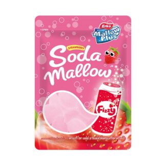 Маршмеллоу Erko Soda Mallow со вкусом клубники, 45 г (Erko Strawberry Soda Mallow 45g)