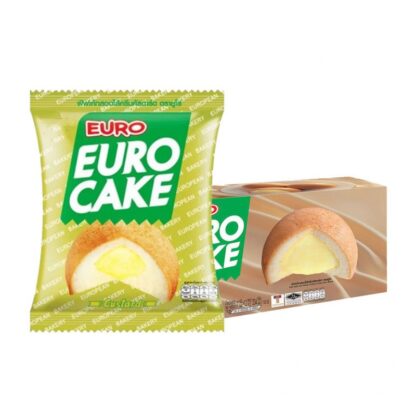 Пирожное Euro Cake с заварным кремом, 17 г, набор 12 шт. (EURO Cake Custard 17g x12)