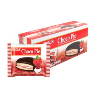 Печенье-пирожное Euro Choco Pie с малиной, 17 г (EURO CHOCOPIE Raspberry 17g)