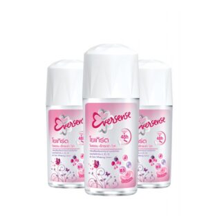 Шариковый дезодорант Eversense Extra White, розовый, 45 мл, 45 мл, набор 3 шт. (Eversense Extra White Roll On 45ml Pink x3)
