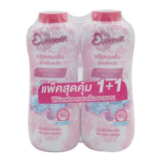 Ароматный тальк Eversense Fresh розовый, 280 г, набор 2 шт. (Eversense Fresh Scented Powder Pink 280 g x2)
