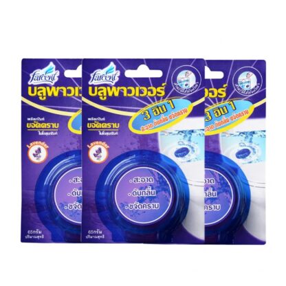 Блок для унитаза Farcent Blue Power «Лаванда», 65 г, набор 3 шт. (FARCENT Blue Power Toilet Block Lavender 65g x3)
