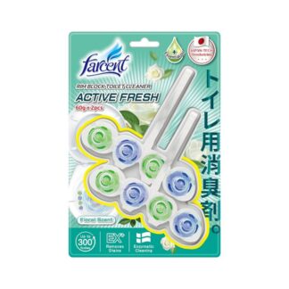 Подвесной блок для унитаза Farcent Active Fresh «Цветочный», 60 г, набор 2 шт. (FARCENT Rim Block Toilet Cleaner Active Fresh Floral 60g x2)