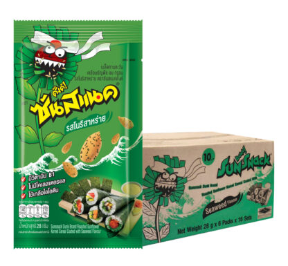 Семечки подсолнечника Sunsnack со вкусом водорослей нори, 28 г, набор 16 шт. (SUNSNACK Sunflower Kernels Nori Seaweed 28g x16)