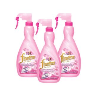 Крахмал-спрей для глажки Fineline Ironing Smooth, розовый, 500 мл, набор 3 шт. (FINELINE Ironing Smooth Spray Pink 500ml x3)