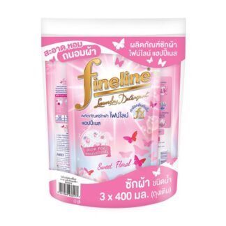 Жидкое средство для стирки Fineline Regular Plus, розовый, 400 мл, набор 3 шт. (FINELINE Liquid Regular Detergent Plus Pink 400ml x3)