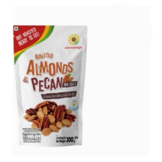 Миндаль и пекан Flower Food обжаренные, без соли, 200 г (FLOWER FOOD Roasted Almonds & Pecan No Salt 200 g)