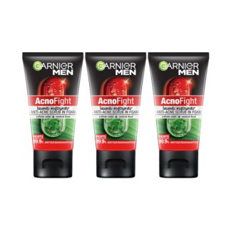 Пенка для умывания Garnier Men Acno Fight против акне, 50 мл, набор 3 шт. (Garnier Men Acno Fight Foam 50 ml x3)