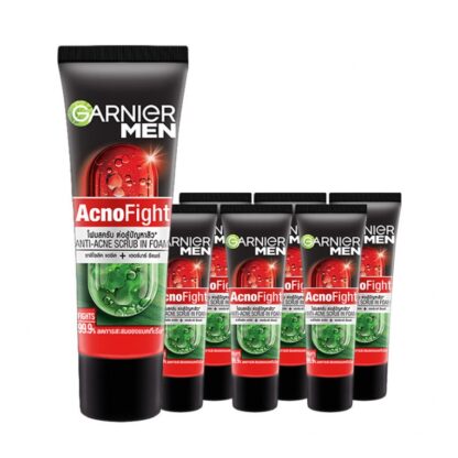 Пенка-скраб Garnier Men Acno Fight, 15 г, набор 6 шт. (Garnier Men Acno Fight Scrub Foam 15 g x6)