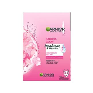 Тканевая маска Garnier Sakura Glow с гиалуроновой кислотой, 28 г, набор 10 шт. (Garnier Sakura Glow Hyaluron Serum Mask 28 g x10)