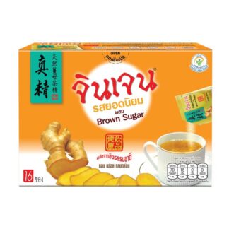 Растворимый имбирный напиток Gingen с коричневым сахаром, 16 пакетиков, 288 г (Gingen Instant Ginger Tea with Brown Sugar, 16 Sachets)