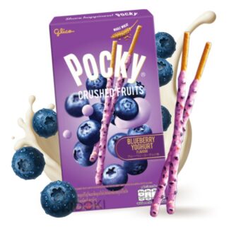 Палочки Glico Pocky Crushed Fruits черника и йогурт, 38 г (GLICO Pocky Crushed Fruits Blueberry Yoghurt 38 g)