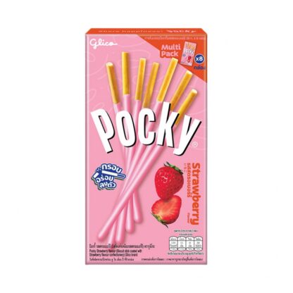 Палочки Glico Pocky с клубникой, 39 г (GLICO Pocky Strawberry 39g)