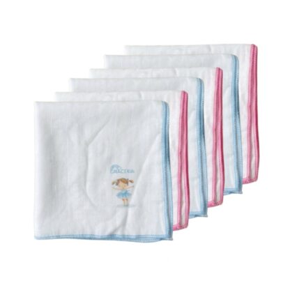 Многоразовые тканевые пелёнки Grace Kids, рисунок Princess, 6 шт., набор 6 шт. (GRACE KIDS Washable Baby Cloth Diapers Princess Blue/Pink 6pcs x6)