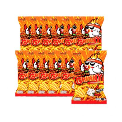 Печенье-палочки Grinny оригинальные, 18 г, набор 12 шт. (GRINNY Biscuit Stick Original Flavour 18g x12)