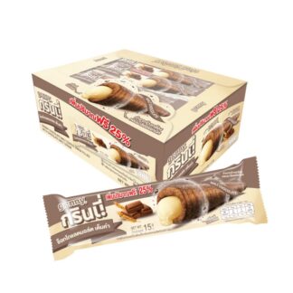 Снек Grinny в шоколадной глазури с шоколадно-солодовым кремом, 15 г (GRINNY Chocolate Coated Snack Filled With Chocolate Malt Cream 15g)