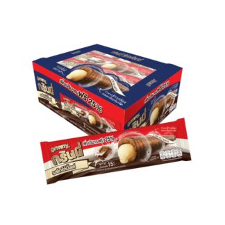 Снек Grinny в шоколадной глазури с молочным кремом, 15 г (GRINNY Chocolate Coated Snack Filled With Milk Cream 15g)