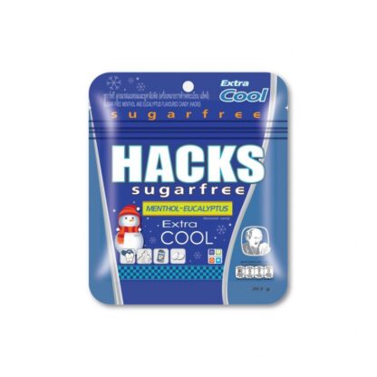 Леденцы без сахара Hacks с ментолом и эвкалиптом, 20,5 г (HACKS Sugar Free Candy Menthol Eucalyptus 20.5g)