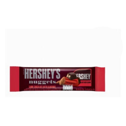 Шоколадные конфеты Hershey's Nuggets из тёмного шоколада с миндалём, 28 г (HERSHEY'S Nuggets Dark Chocolate with Almonds 28 g)