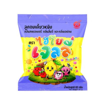 Желе Hiyo со вкусом клубники, личи и лимона, 62 г (Hiyo Jelly Strawberry Lychee Lemon 62g)