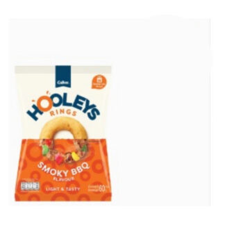 Снек-колечки Hooleys Rings со вкусом барбекю, 60 г (HOOLEYS Rings Smoky BBQ 60 g)