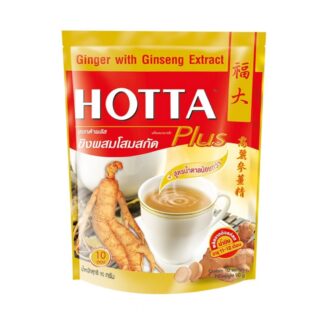 Растворимый чай с имбирём и женьшенем Hotta, 10 пакетиков
