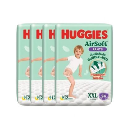 Подгузники-трусики Huggies AirSoft Premium, размер XXL, 24 шт., набор 4 шт. (HUGGIES AirSoft Premium Pants Size XXL 24pcs x4)