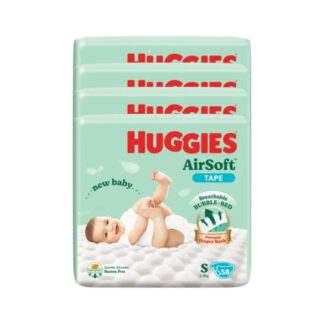 Подгузники на липучках Huggies AirSoft Premium, размер S, 58 шт. (HUGGIES AirSoft Premium Tape Diapers Size S 58pcs)
