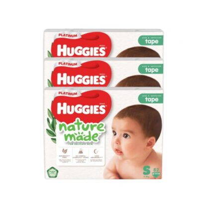 Подгузники на липучках Huggies Naturemade, размер S, набор 3 шт. (HUGGIES Naturemade Tape Diapers S x3)
