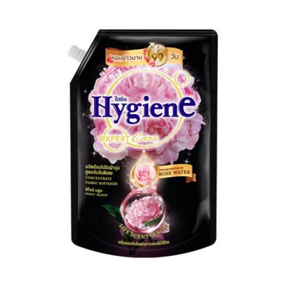Кондиционер для белья Hygiene Expert Care Life Scent «Цветение пиона», чёрный, концентрат, 1 л (HYGIENE Expert Care Life Scent Concentrate Softener Peony Bloom Black 1L)