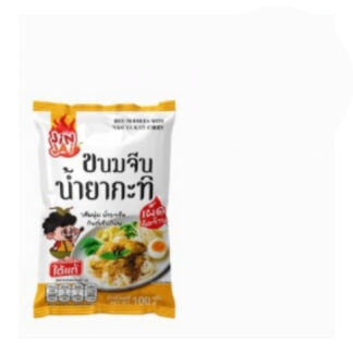 Рисовая лапша Jinjai с кокосовым карри, 100 г (Jinjai Rice Noodles with Coconut Curry 100 g)