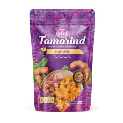Тамариндовые конфеты Kaew со сливой, 100 г (Kaew Tamarind Candy Plum 100g)