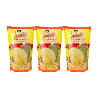 Хрустящий дуриан Khunmaeju Monthong, 95 г, набор 3 шт. (KHUNMAEJU Crispy Durian Monthong 95g x3)