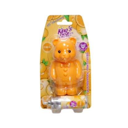 Ароматизатор King's Stella Freshy Bear «Цитрус», фигурка + рефил, 15 мл (KING'S STELLA Freshy Bear Air Freshener Citrus Bear Holder with Refill 15ml)
