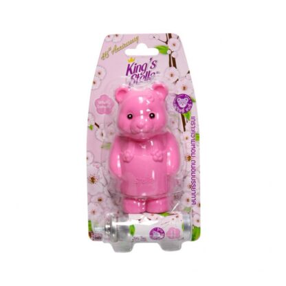 Ароматизатор King's Stella Freshy Bear «Белая сакура», фигурка + рефил, 15 мл (KING'S STELLA Freshy Bear Air Freshener White Sakura Bear Holder with Refill 15ml)