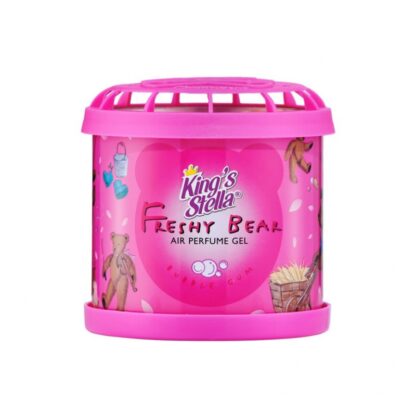 Гелевый ароматизатор King's Stella Freshy Bear «Жвачка», розовый, 80 г (KING'S STELLA Freshy Bear Air Perfume Gel Bubble Gum 80g)